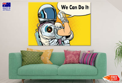 We Can Do It Astronaut Showing Muscle Print 100% Australian Made