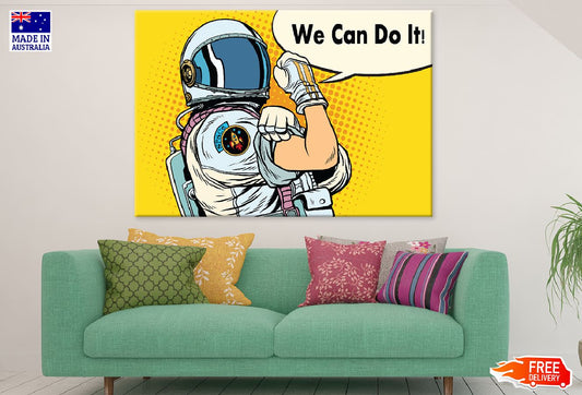 We Can Do It Astronaut Showing Muscle Print 100% Australian Made