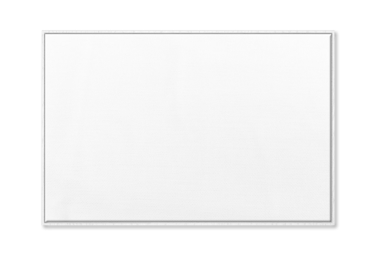 Stretched Blank Canvas with Floating Frame 100% Cotton for Acrylic White