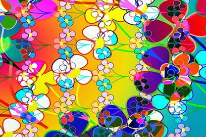 Flower Abstract Design Print 100% Australian Made
