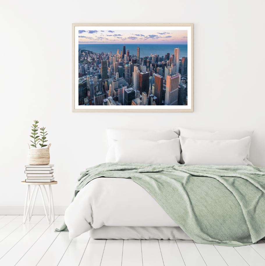 City Sky View Scenery Photograph Home Decor Premium Quality Poster Print Choose Your Sizes