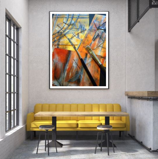 Colorful Paintings & Brushes Photograph Home Decor Premium Quality Poster Print Choose Your Sizes