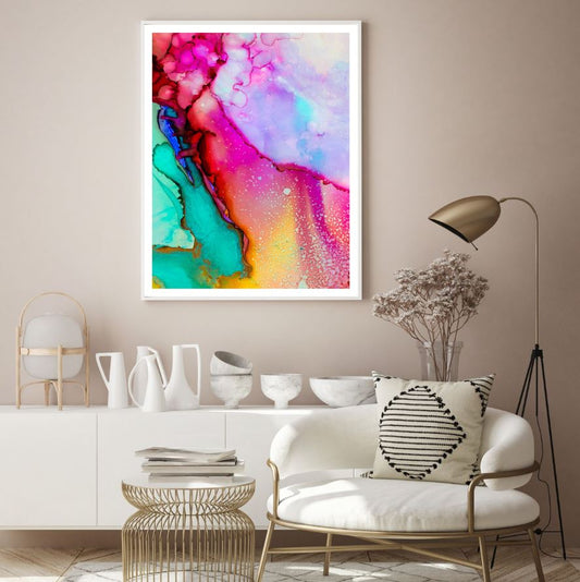 Colorful Abstract Watercolor Art Home Decor Premium Quality Poster Print Choose Your Sizes