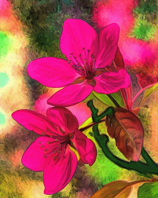 Pink Flower Abstract Designer Home Decor Premium Quality Poster Print Choose Your Sizes