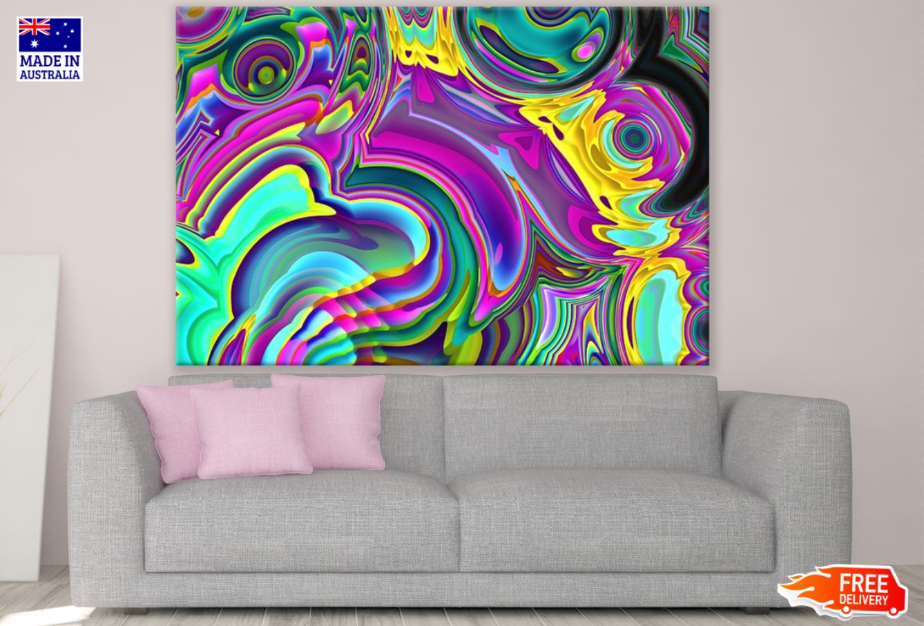 Colorful Abstract Design Print 100% Australian Made