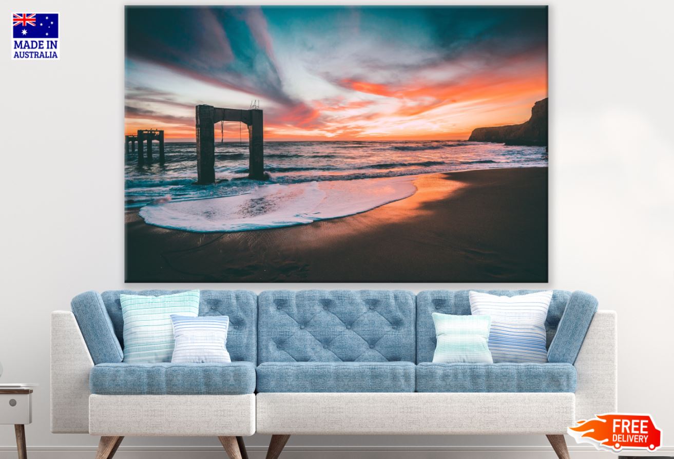 Sunset Sea Scenery Photograph Print 100% Australian Made