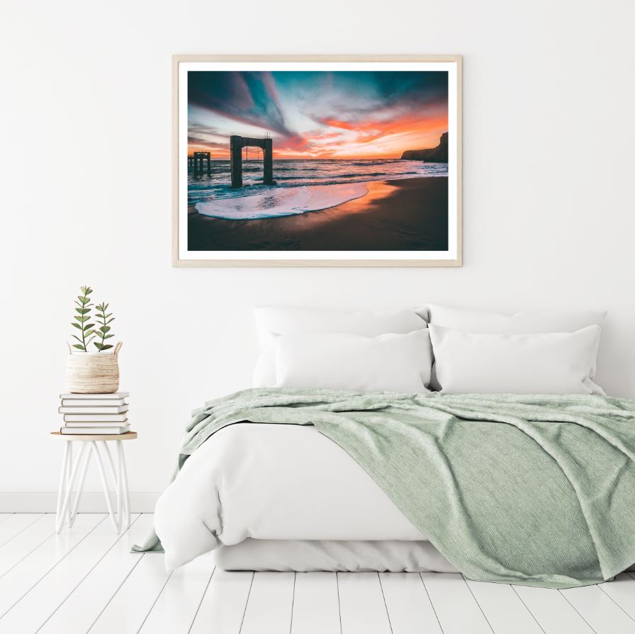 Sunset Sea Scenery Photograph Home Decor Premium Quality Poster Print Choose Your Sizes