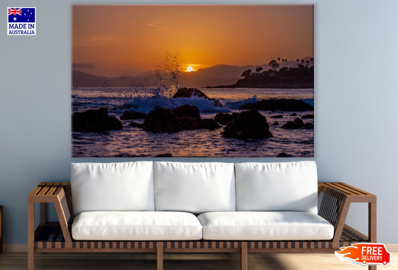 Sunset Sea Scenery Photograph Print 100% Australian Made
