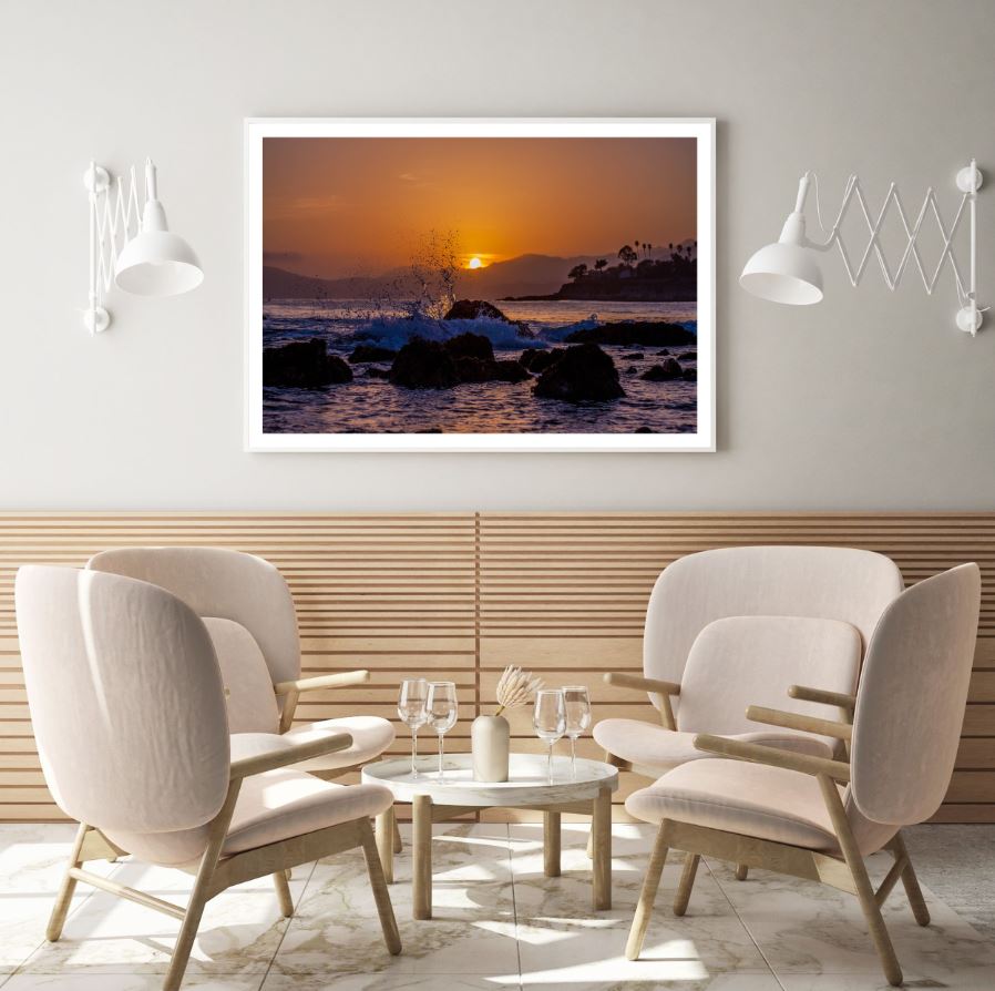 Sunset Sea Scenery Photograph Home Decor Premium Quality Poster Print Choose Your Sizes