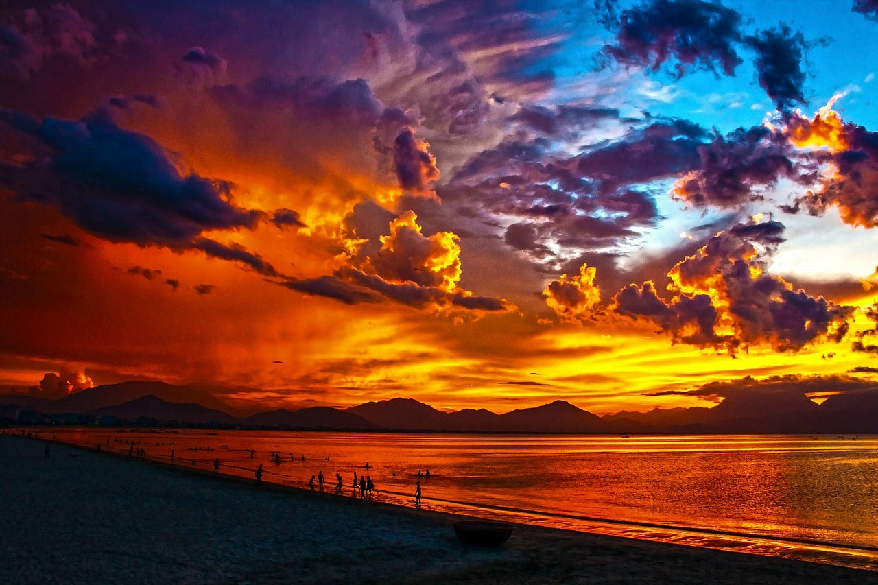 Sunset Sea Scenery Photograph Home Decor Premium Quality Poster Print Choose Your Sizes