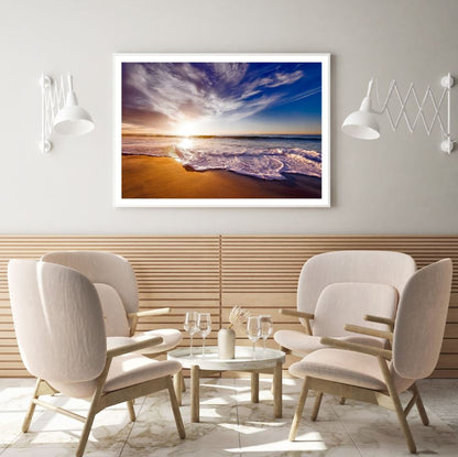 Sunset Sea Scenery Photograph Home Decor Premium Quality Poster Print Choose Your Sizes