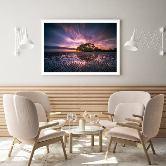 Sunset Sea Scenery Photograph Home Decor Premium Quality Poster Print Choose Your Sizes