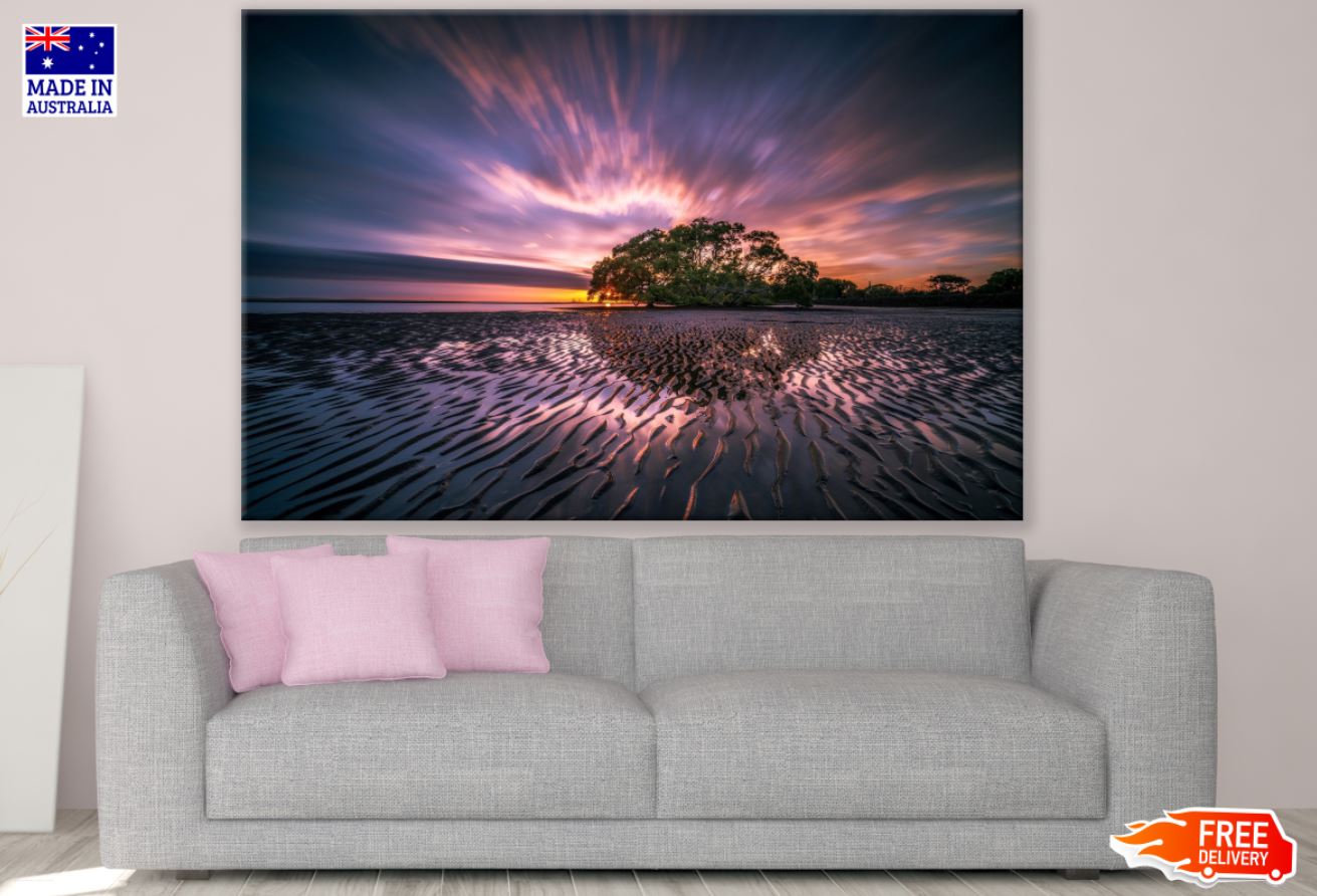 Sunset Sea Scenery Photograph Print 100% Australian Made