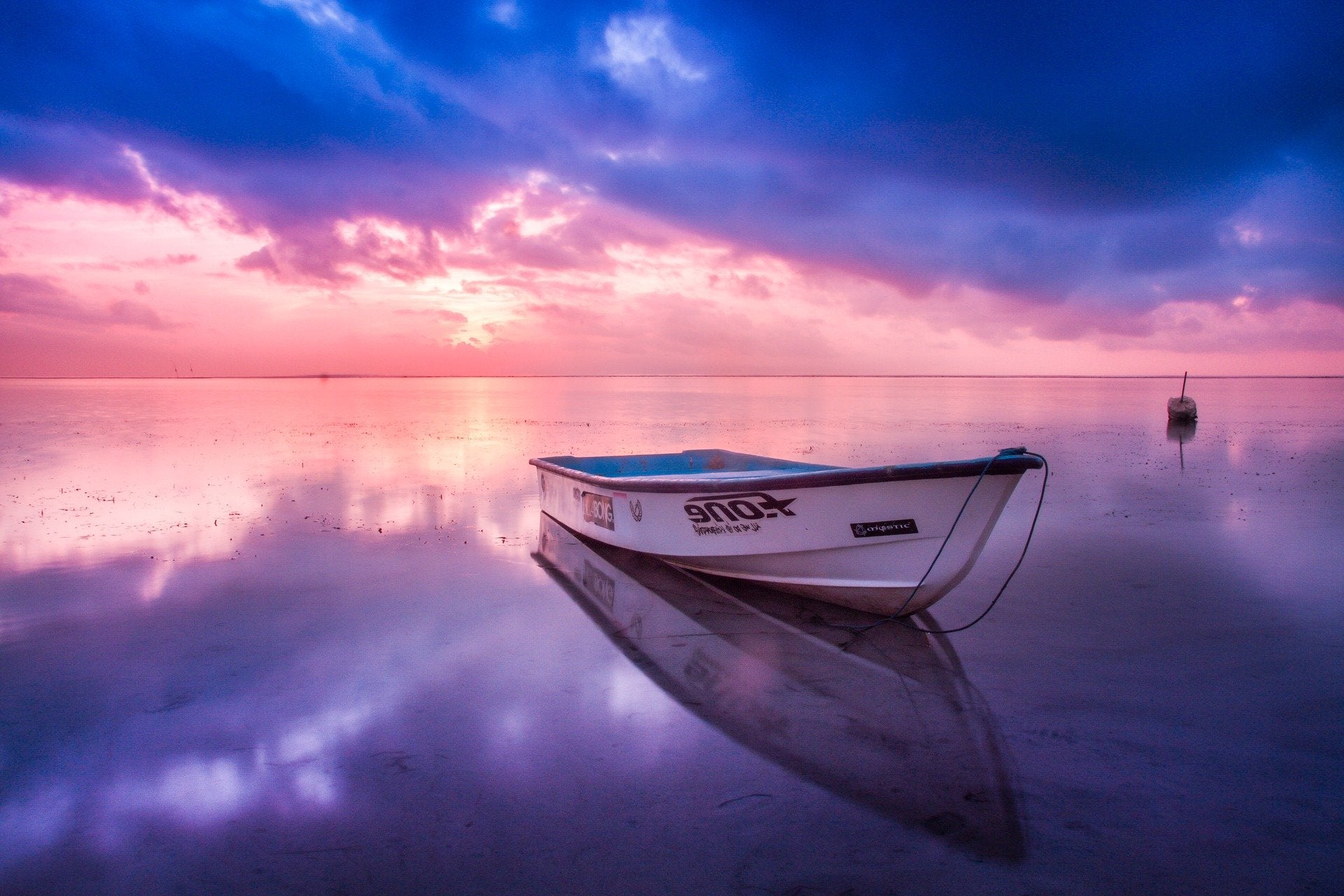 Boat on Sunset Sea Photograph Print 100% Australian Made