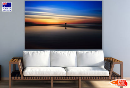River & Man Scenery Photograph Print 100% Australian Made