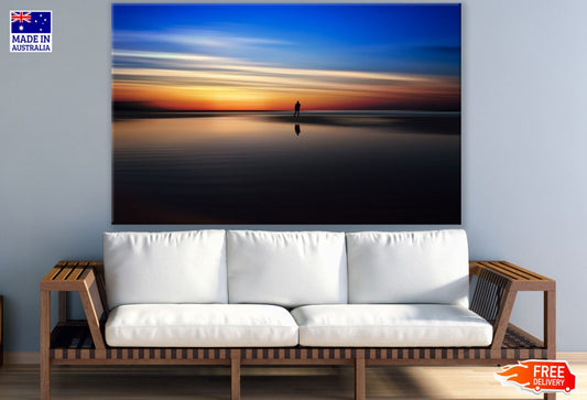 River & Man Scenery Photograph Print 100% Australian Made