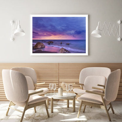 Sunset Sea Scenery Photograph Home Decor Premium Quality Poster Print Choose Your Sizes