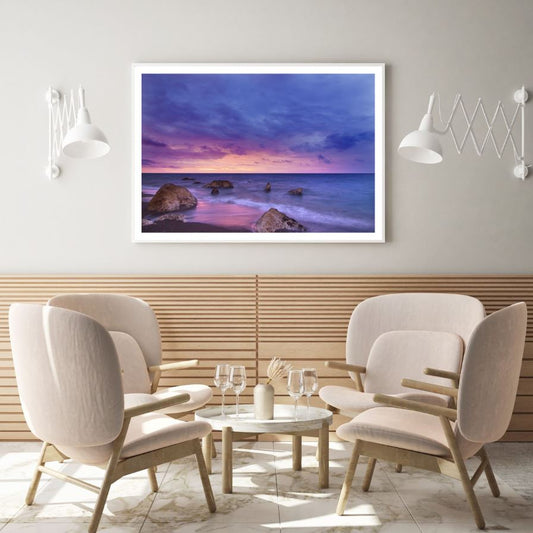 Sunset Sea Scenery Photograph Home Decor Premium Quality Poster Print Choose Your Sizes