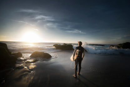 Surfer on Beach Scenery View Print 100% Australian Made