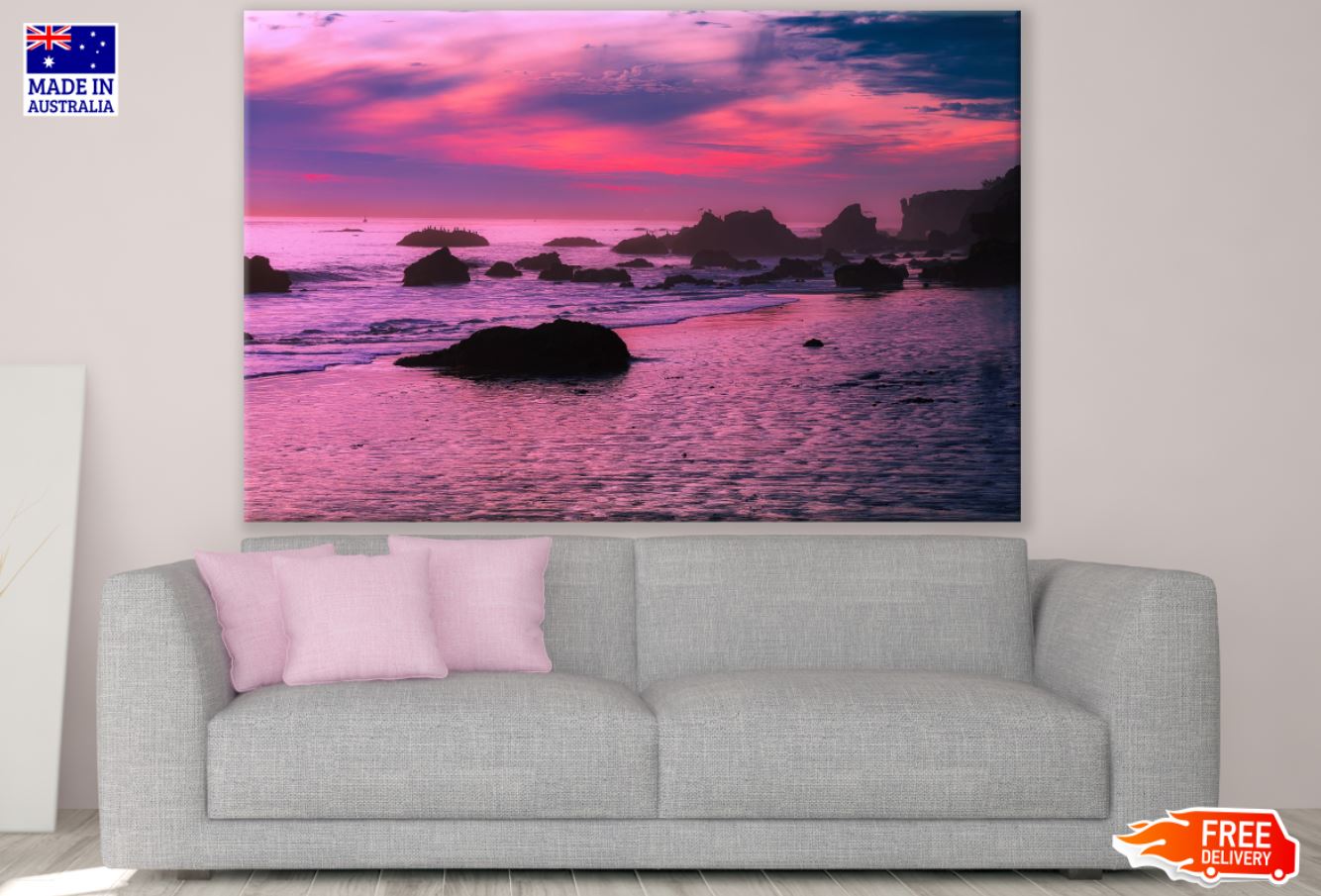 Sunset Sea Scenery Photograph Print 100% Australian Made