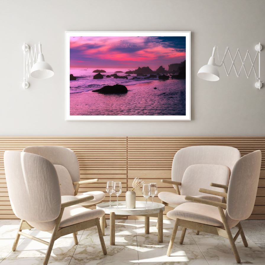Sunset Sea Scenery Photograph Home Decor Premium Quality Poster Print Choose Your Sizes