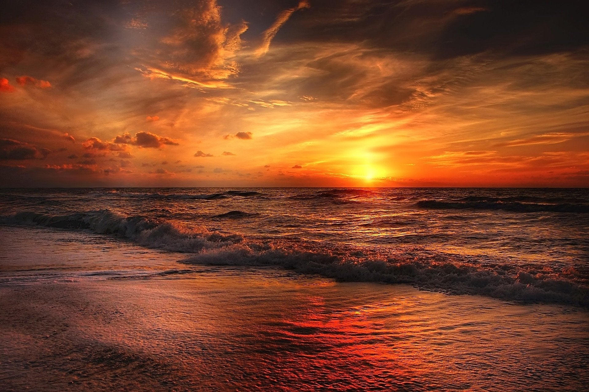 Sunset Sea Scenery Photograph Print 100% Australian Made