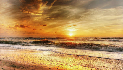 Sunset Sea Scenery Photograph Home Decor Premium Quality Poster Print Choose Your Sizes