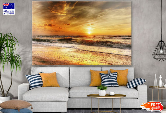 Sunset Sea Scenery Photograph Print 100% Australian Made