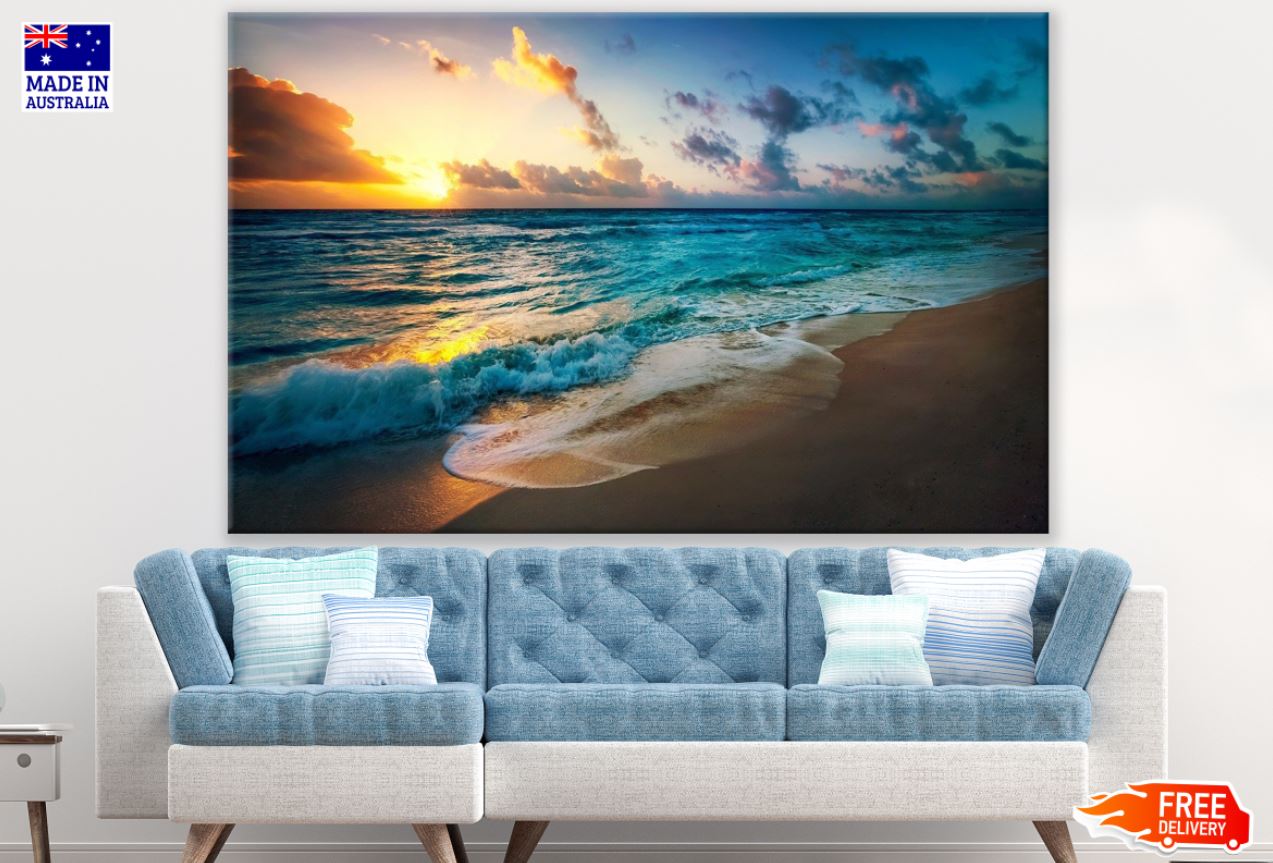 Sunset Sea Scenery Photograph Print 100% Australian Made