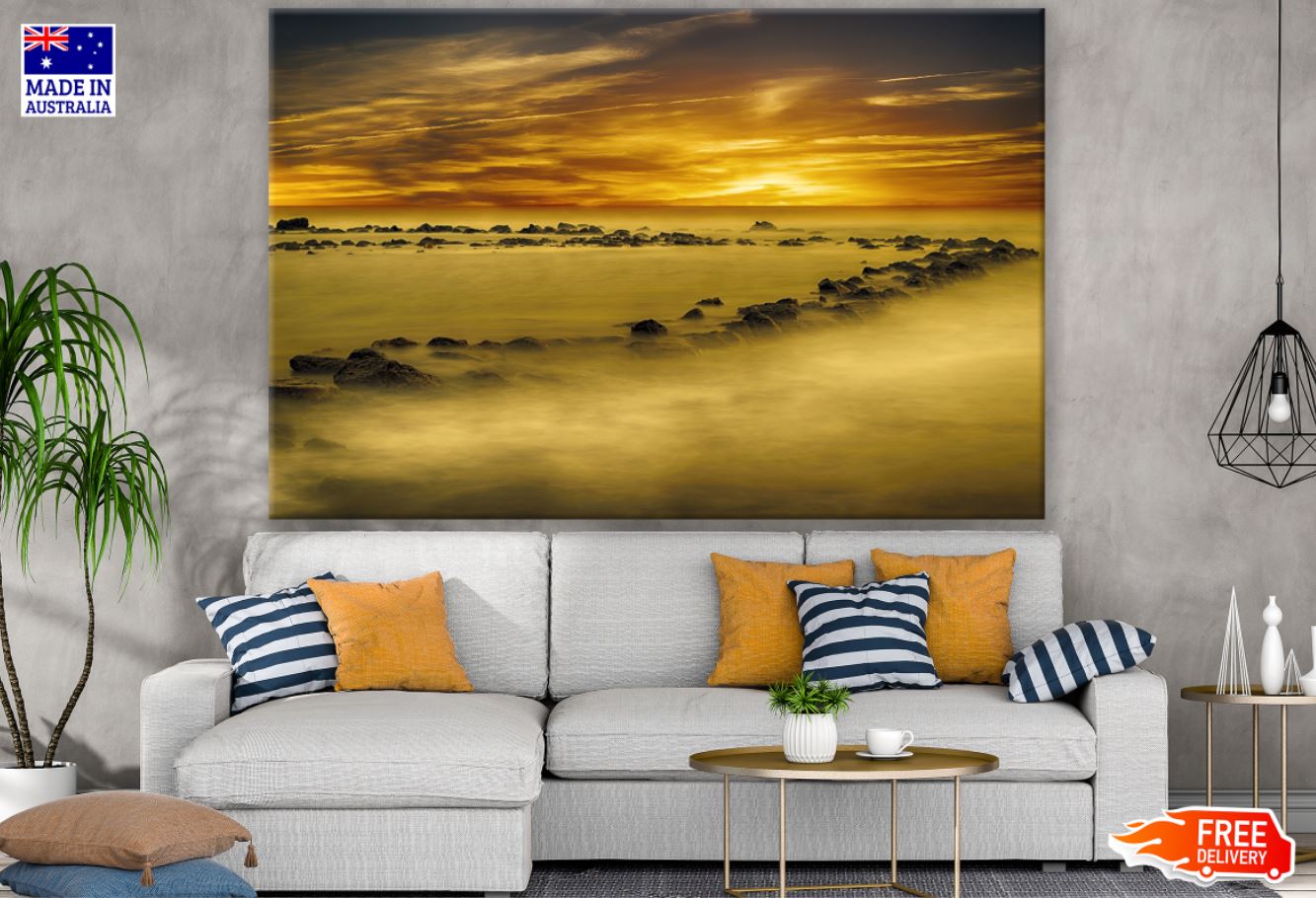 Sunset Sea Scenery Photograph Print 100% Australian Made