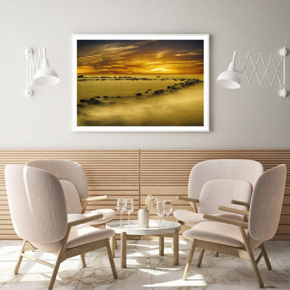 Sunset Sea Scenery Photograph Home Decor Premium Quality Poster Print Choose Your Sizes