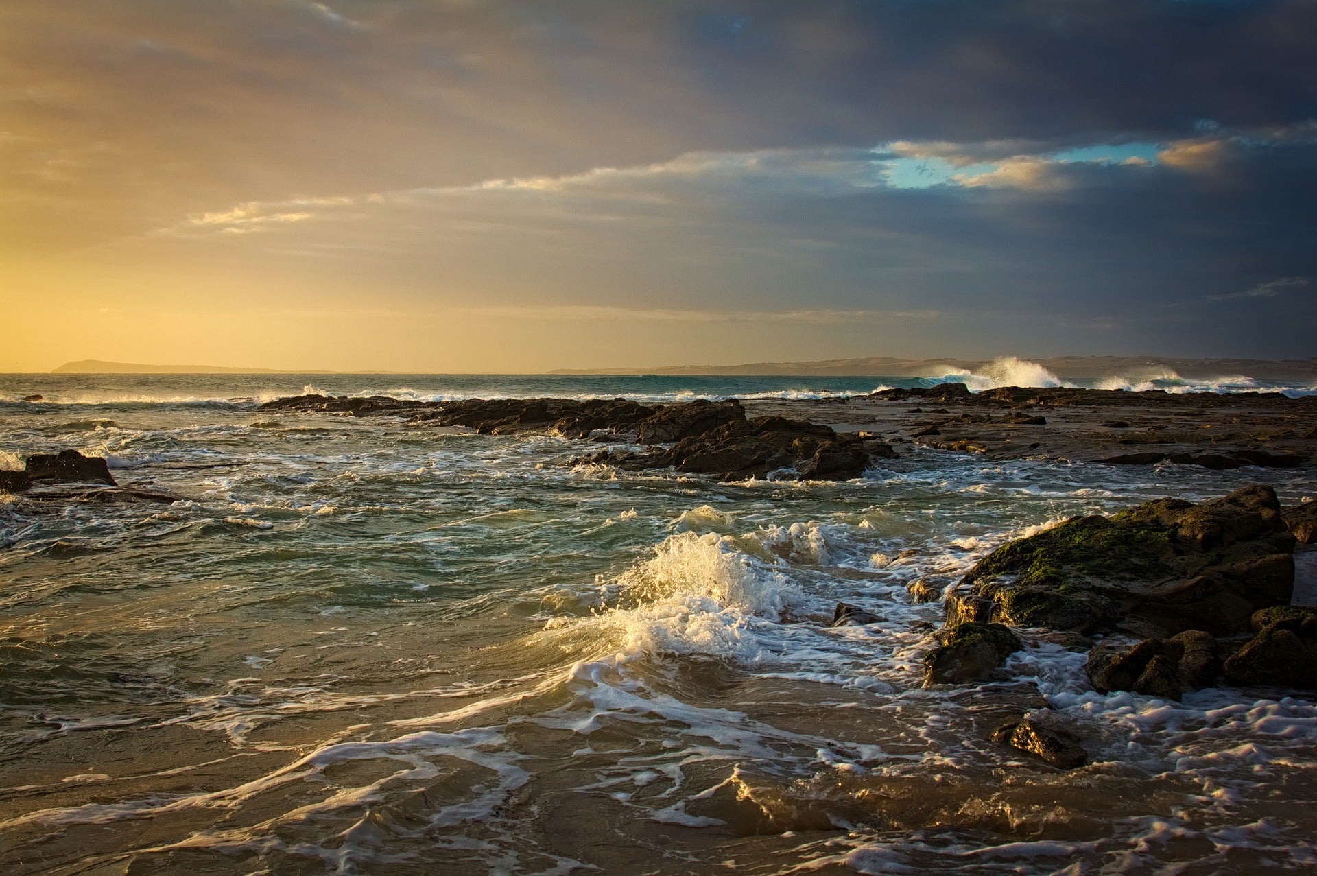 Sunset Sea Scenery Photograph Home Decor Premium Quality Poster Print Choose Your Sizes