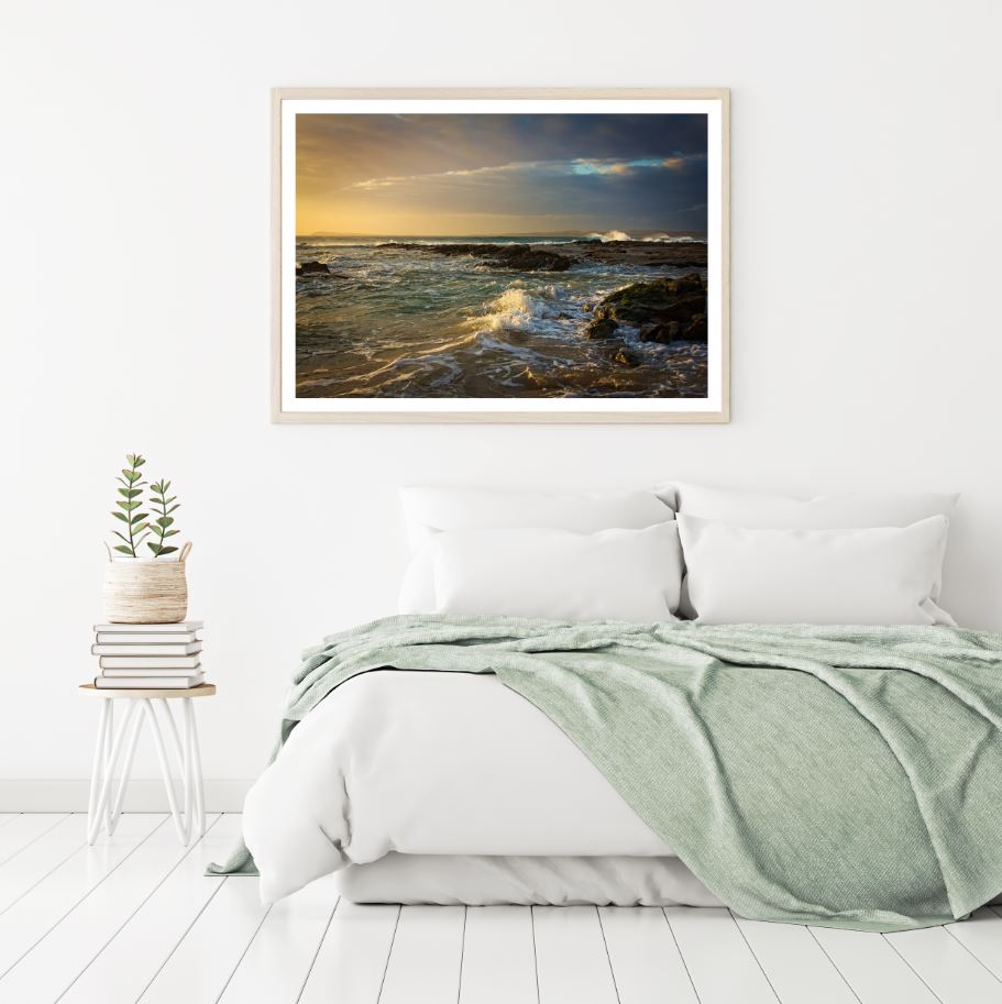 Sunset Sea Scenery Photograph Home Decor Premium Quality Poster Print Choose Your Sizes