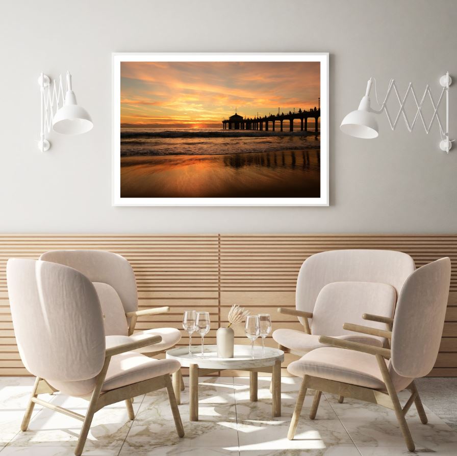 Sunset Sea Scenery Photograph Home Decor Premium Quality Poster Print Choose Your Sizes