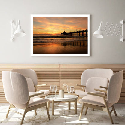 Sunset Sea Scenery Photograph Home Decor Premium Quality Poster Print Choose Your Sizes