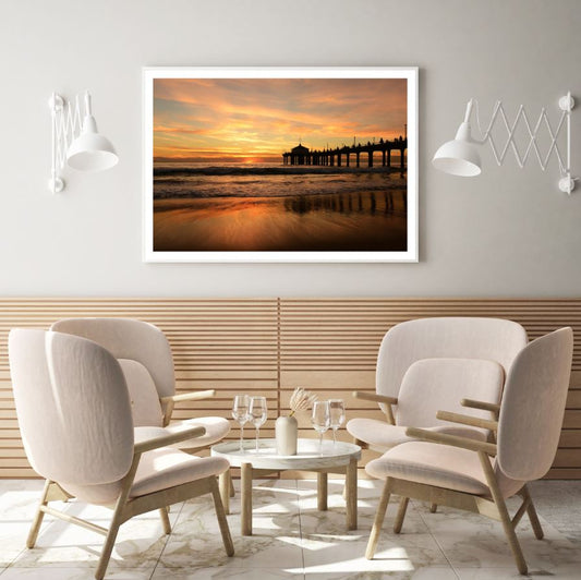 Sunset Sea Scenery Photograph Home Decor Premium Quality Poster Print Choose Your Sizes