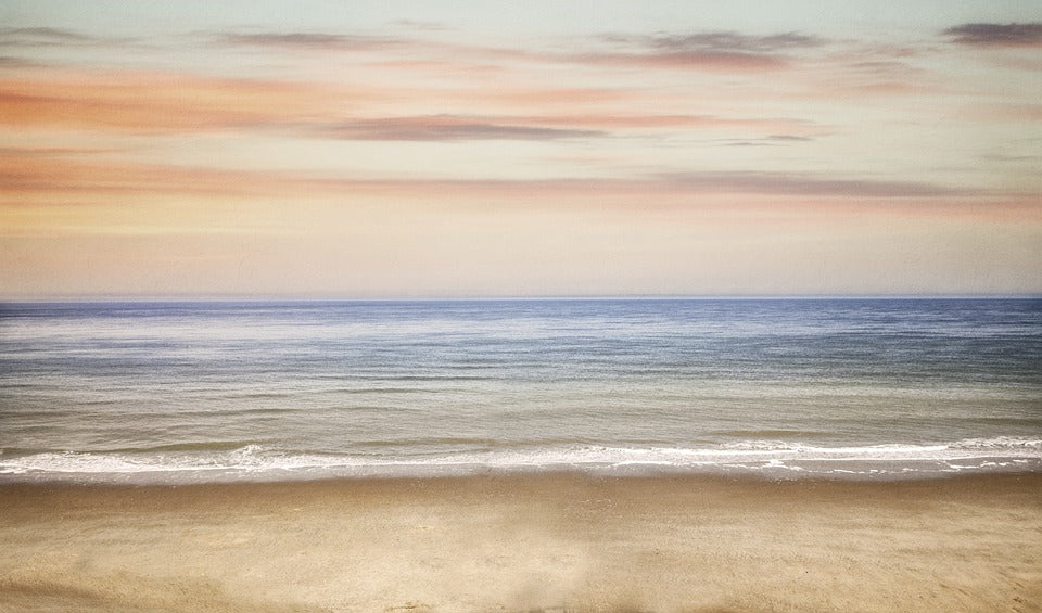 Colorful Sky & Sea Watercolor Painting Print 100% Australian Made