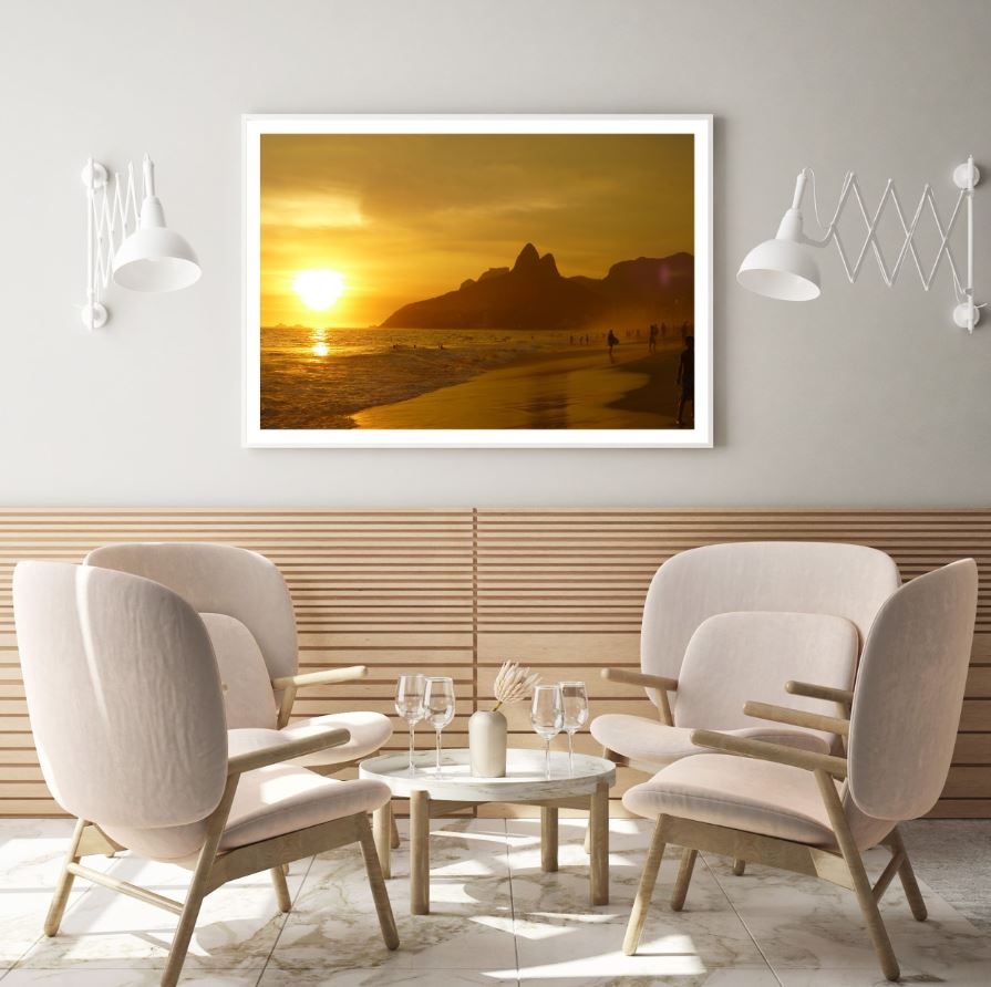 Sunset Sea Scenery Photograph Home Decor Premium Quality Poster Print Choose Your Sizes