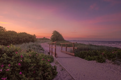 Beach Shore Pink Sky Photograph Print 100% Australian Made