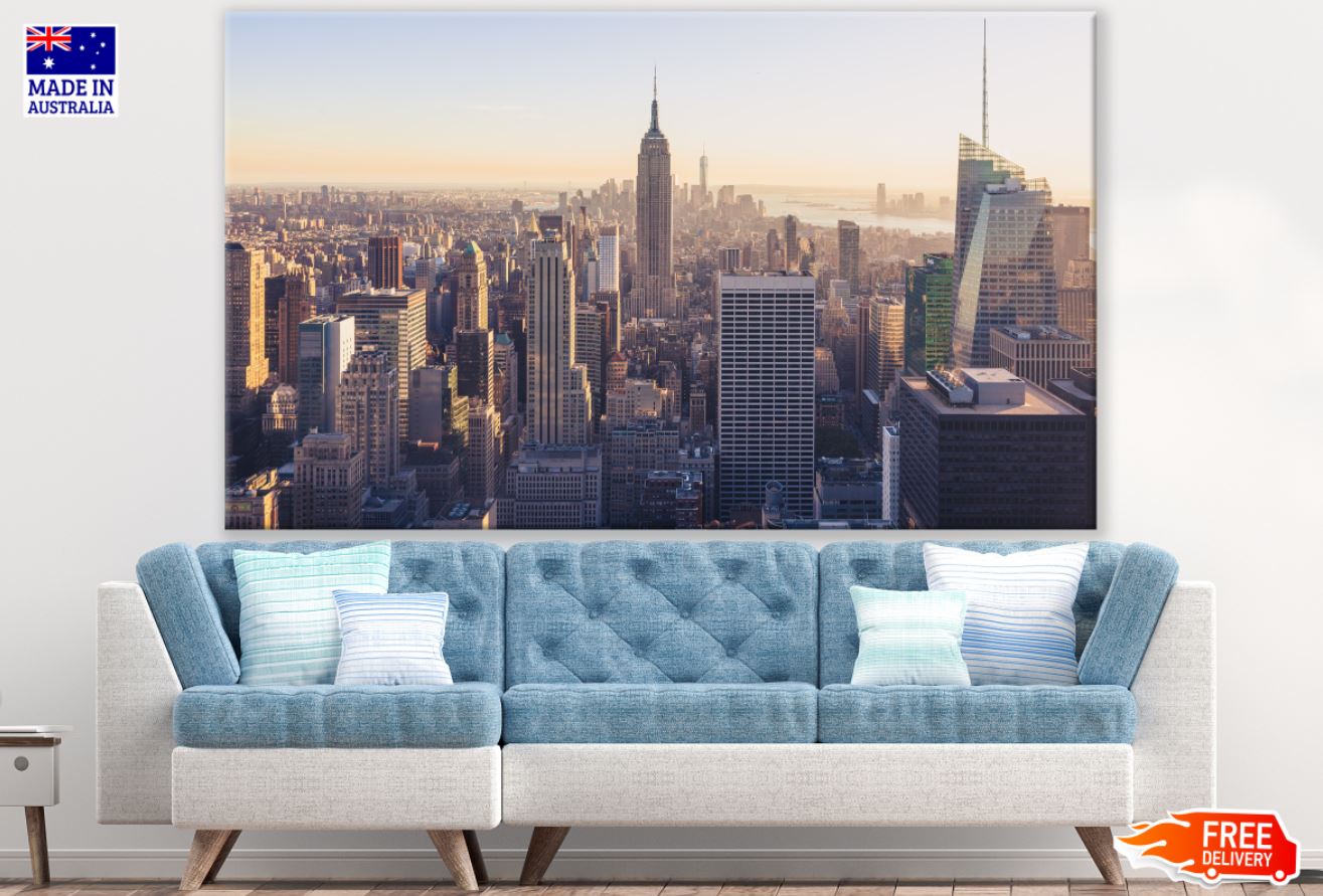 City Buildings Sky View Scenery Print 100% Australian Made