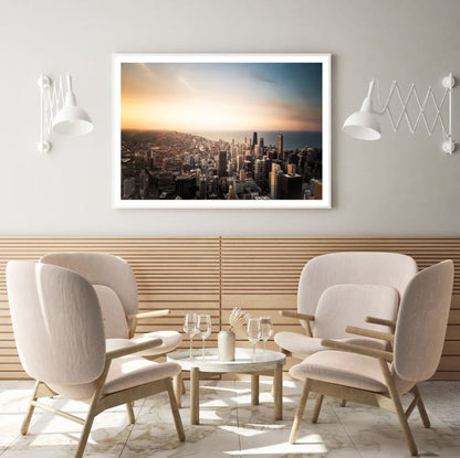 City Sky View Scenery Photograph Home Decor Premium Quality Poster Print Choose Your Sizes