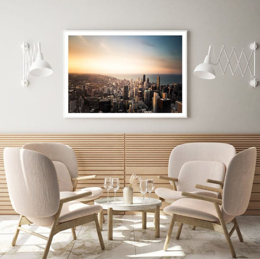 City Sky View Scenery Photograph Home Decor Premium Quality Poster Print Choose Your Sizes