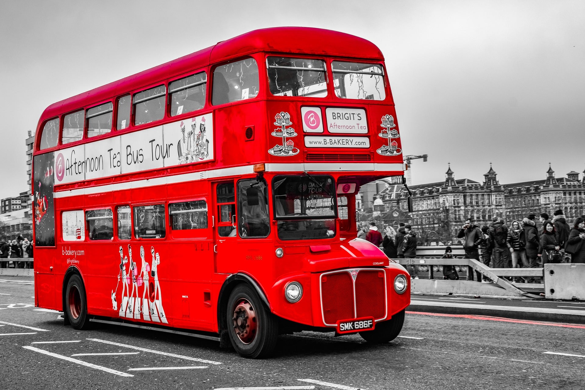 Double Decker Bus Photograph Home Decor Premium Quality Poster Print Choose Your Sizes