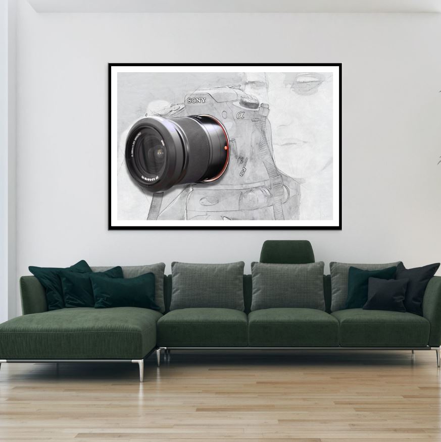 Face & Camera Painting Design Home Decor Premium Quality Poster Print Choose Your Sizes