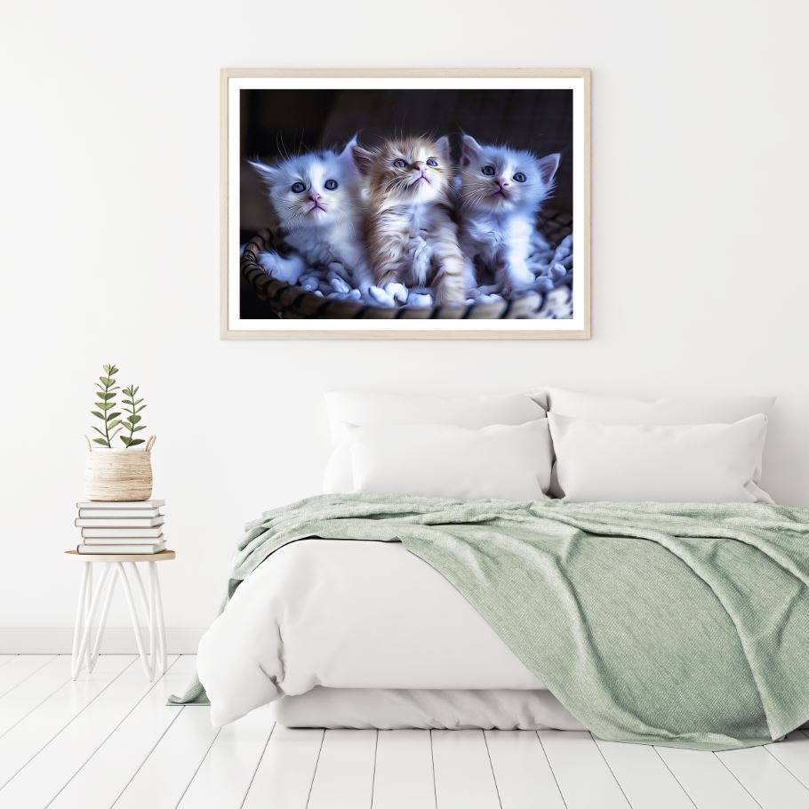 Kitten in Bucket Oil Painting Home Decor Premium Quality Poster Print Choose Your Sizes