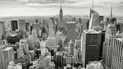 B&W Buildings Sky View Scenery Print 100% Australian Made