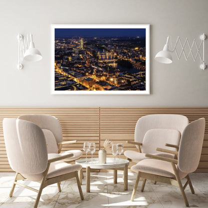 City Night Sky View Scenery Home Decor Premium Quality Poster Print Choose Your Sizes