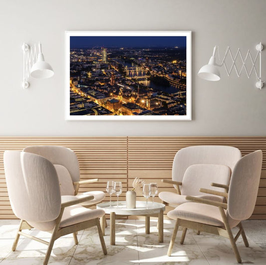 City Night Sky View Scenery Home Decor Premium Quality Poster Print Choose Your Sizes
