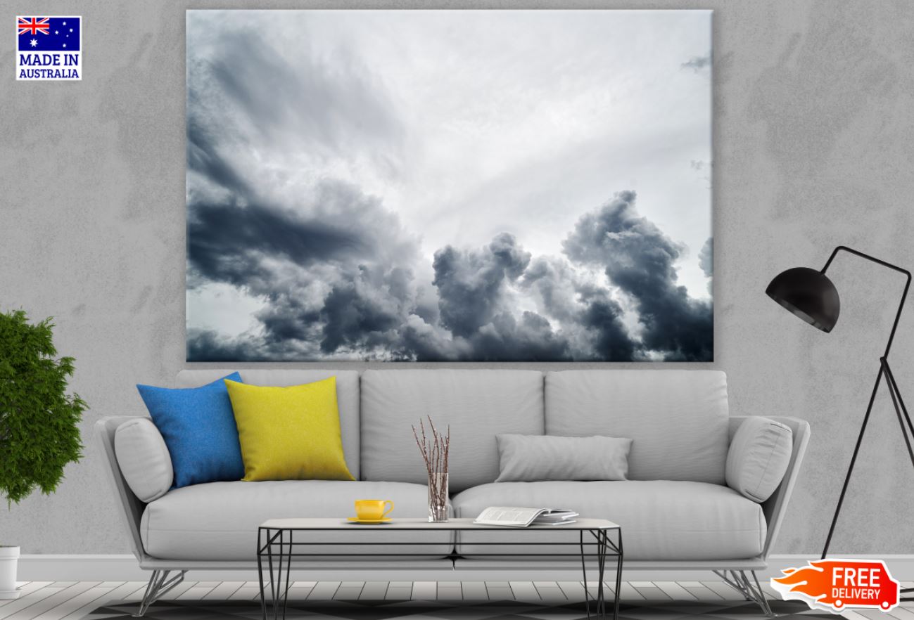 Cloudy Sky B&W Photograph Print 100% Australian Made