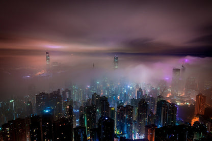 City Night Sky View Scenery Print 100% Australian Made